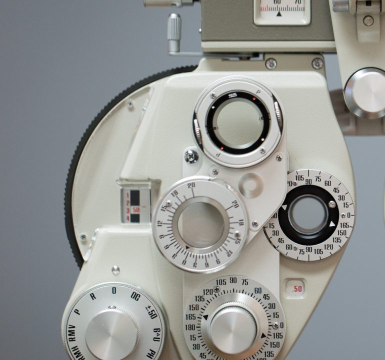 autorefractor at optometrist clinic